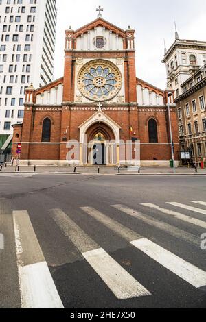 St. Joseph Catholic Cathedral oder Catedrala SF. Iosif in Bukarest, Rumänien Stockfoto