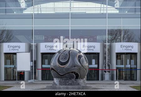 Impfzentrum Corona in München-Riem, Bayern, Deutschland Stockfoto