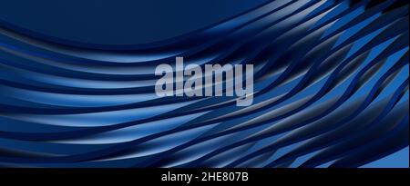 Abstrakter Hintergrund mit geschwungenen Linien. Farbenfrohe Illustration in abstrakten, lebendigen Wellenmusterlinien Stockfoto