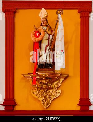 Innenraum der Kirche Santa Ana de Villanueva de las Torres, Granada. Stockfoto