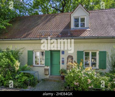 Historische Hostelhäuser in München, Bayern, Deutschland Stockfoto