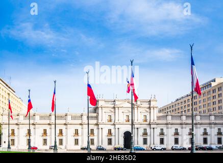 La Moneda Palace, Santiago de Chile, Chile Stockfoto