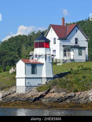 Squirrel Point Lighthouse Kennebec River Maine Stockfoto