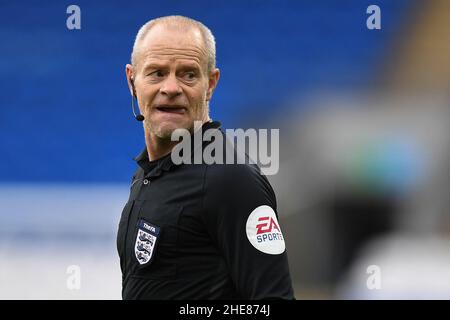 Cardiff, Großbritannien. 09th Jan, 2022. Schiedsrichter Andy Woolmer während des Spiels in Cardiff, Vereinigtes Königreich am 1/9/2022. (Foto von Mike Jones/News Images/Sipa USA) Quelle: SIPA USA/Alamy Live News Stockfoto