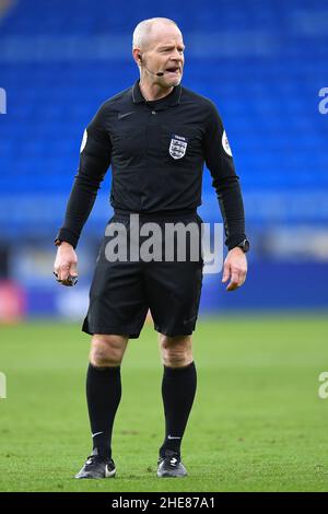 Cardiff, Großbritannien. 09th Jan, 2022. Schiedsrichter Andy Woolmer während des Spiels in Cardiff, Vereinigtes Königreich am 1/9/2022. (Foto von Mike Jones/News Images/Sipa USA) Quelle: SIPA USA/Alamy Live News Stockfoto