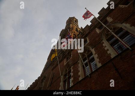 Der Belfort-Turm im Stadtzentrum von Brügge Stockfoto