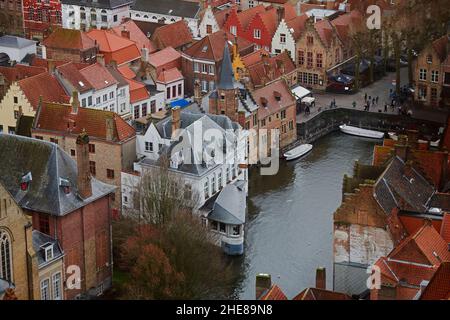 Blick über die Stadt Brügge in Belgien Stockfoto