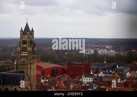 Blick über die Stadt Brügge in Belgien Stockfoto