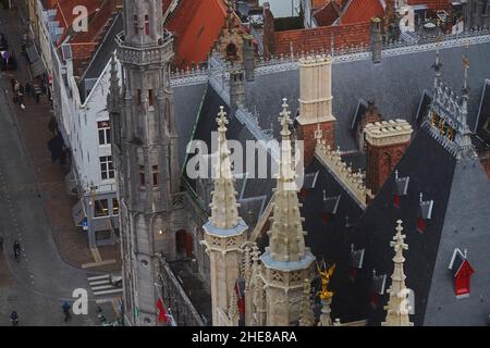 Blick über die Stadt Brügge in Belgien Stockfoto