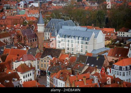 Blick über die Stadt Brügge in Belgien Stockfoto