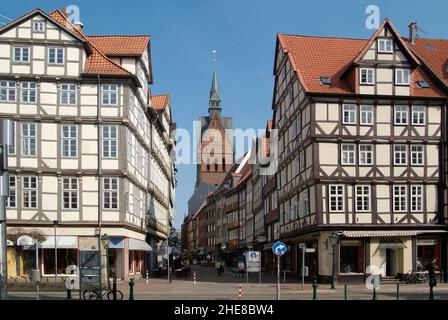 Altstadt mit Blick auf die Marktkirche, Hannover, Niedersachsen, Deutschland, Europa | Altstadt mit Blick auf die Marktkirche, Hannover, Niedersachsen Stockfoto