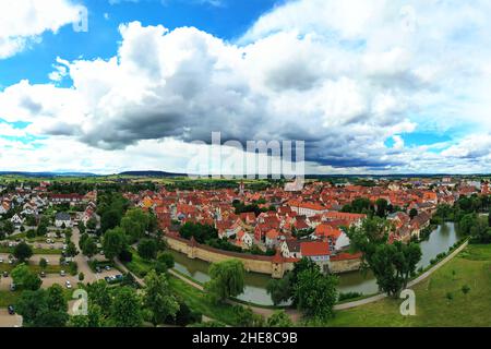 Luftaufnahme Von Weißenburg Bei Gutem Wetter Stockfoto