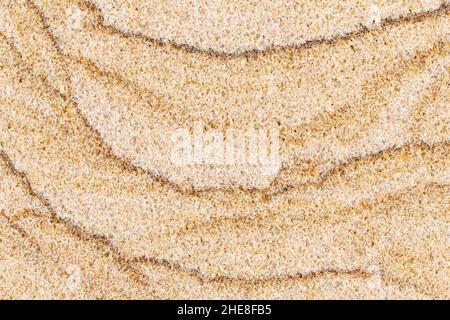 Makrodetailansicht der geschnittenen Sandsteinplatte. Stockfoto