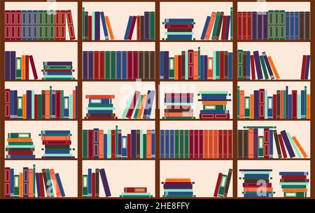 Bücherregal, Vektorgrafik Stock Vektor