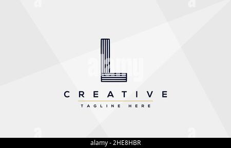 Abstraktes Monogram Letter L Logo Icon Designkonzept. Minimalist L LL Creative Initial Based Vector Vorlage. Symbol Für Grafisches Alphabet Stock Vektor