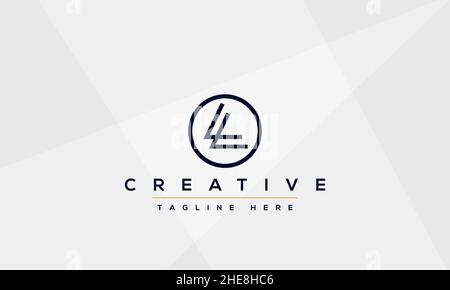 Abstraktes Monogram Letter L Logo Icon Designkonzept. Minimalist L LL Creative Initial Based Vector Vorlage. Symbol Für Grafisches Alphabet Stock Vektor