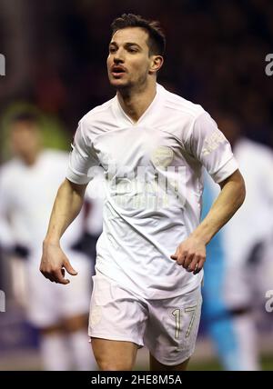 Nottingham, England, 9th. Januar 2022. Cedric Soares von Arsenal während des Emirates FA Cup-Spiels auf dem City Ground, Nottingham. Bildnachweis sollte lauten: Darren Staples / Sportimage Credit: Sportimage/Alamy Live News Stockfoto