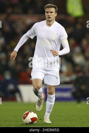 Nottingham, England, 9th. Januar 2022. Rob Holding von Arsenal während des Emirates FA Cup-Spiels auf dem City Ground, Nottingham. Bildnachweis sollte lauten: Darren Staples / Sportimage Credit: Sportimage/Alamy Live News Stockfoto