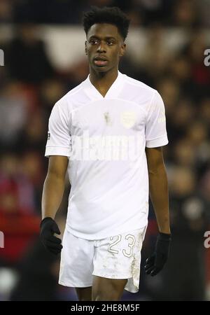 Nottingham, England, 9th. Januar 2022. Albert Lokonga von Arsenal während des Emirates FA Cup-Spiels auf dem City Ground, Nottingham. Bildnachweis sollte lauten: Darren Staples / Sportimage Credit: Sportimage/Alamy Live News Stockfoto