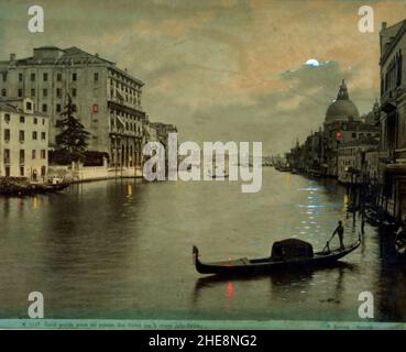 Salviati, Paolo (Sek. XIX) - n. 1117 - Canal Grande preso dal palazzo Don Carlos con la chiesa della Salute. Stockfoto