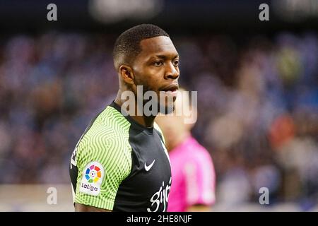 Malaga, Spanien. 09th Januar 2022. Jose Luis Rodriguez gesehen während der La Liga Smartbank 2021/2022 Spiel zwischen Malaga CF und Real Sporting im La Rosaleda Stadium in Malaga.(Endstand; Malaga CF 2:2 Real Sporting) Credit: SOPA Images Limited/Alamy Live News Stockfoto