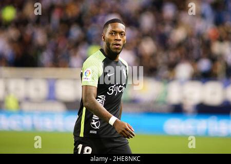 Malaga, Spanien. 09th Januar 2022. Jose Luis Rodriguez gesehen während der La Liga Smartbank 2021/2022 Spiel zwischen Malaga CF und Real Sporting im La Rosaleda Stadium in Malaga.(Endstand; Malaga CF 2:2 Real Sporting) Credit: SOPA Images Limited/Alamy Live News Stockfoto