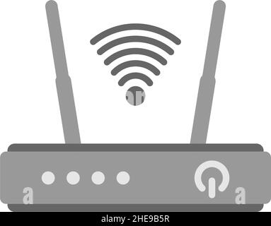 Der Vektor für das Design der WiFi-Router-Symbole ist isoliert Stock Vektor