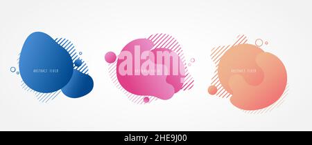 Abstraktes Design mit minimalem Gradienten und fließender Form aus organischer Vorlage. Überlappendes Design für den Kopierbereich des Texthintergrunds. Stock Vektor