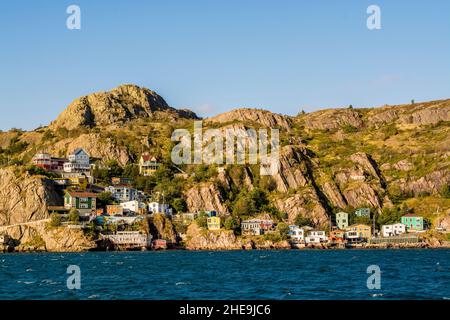 The Battery am Fuße des Signal Hill St. John's, Neufundland, Kanada. Stockfoto