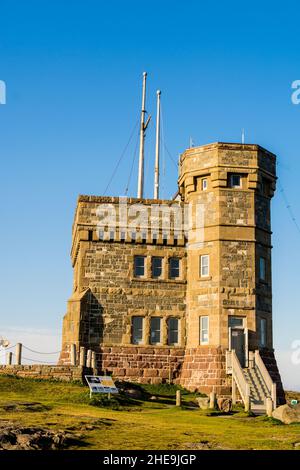 Cabot Tower, Signal Hill National Historic Site, St. John's, Neufundland, Kanada. Stockfoto