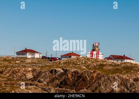 Historisches Cape Bonavista Lighthouse Provincial Historic Site, Bonavista Peninsula, Neufundland, Kanada. Stockfoto