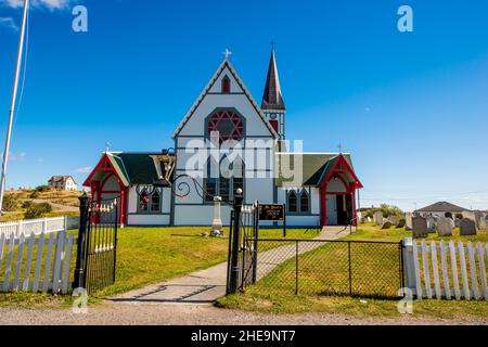 St. Paul's Anglican Church, Trinity, Bonavista Peninsula, Neufundland, Kanada. Stockfoto