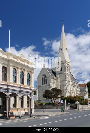 St. Luke's Church im historischen viktorianischen Viertel von Oamaru, Neuseeland Stockfoto