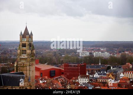 Blick über die Stadt Brügge in Belgien Stockfoto