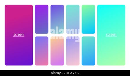 Pastell-Farbverlauf glatte und weiche lebendige Farben Hintergrund gesetzt. Stock Vektor