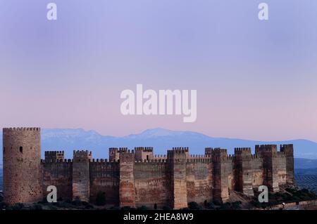 Burg Burgalimar in Banos de la Encina, Jaen Stockfoto