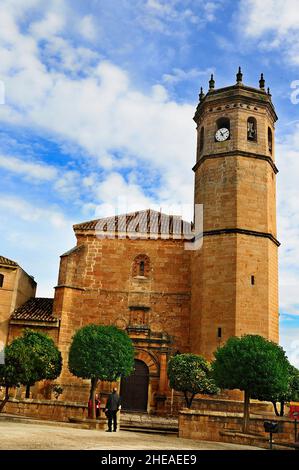 Kirche San Mateo in Banos de la Encina, Jaen. Stockfoto