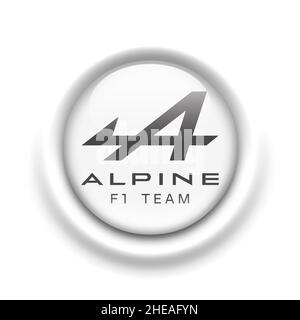 Logo des Alpine Teams Stockfoto