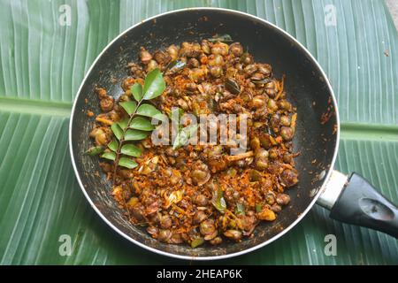 Muschel Fleisch braten kerala Stil Kakka irachi braten Stockfoto