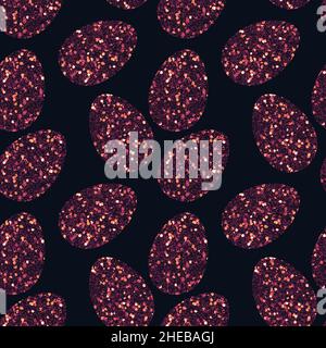 Glitter Ostereier nahtloses Muster für Stoffe und Verpackungen und Geschenke und Karten sowie Kinder- und Geschenkpapier Stockfoto