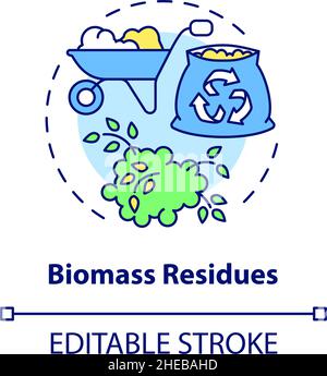 Symbol für das Konzept der Biomasserückstände Stock Vektor