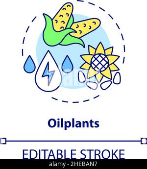 Symbol für das Konzept von Oilplants Stock Vektor