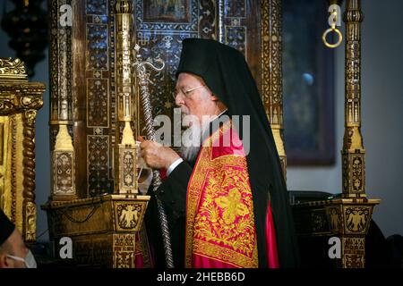 Patriarch Bartholomaios von Konstantinopel. Istanbul. Türkei Stockfoto