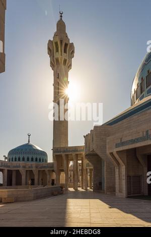 König-Abdullah-I-Moschee in Amman, Jordanien. Es wurde in den Jahren 1982 - 1989 erbaut Stockfoto