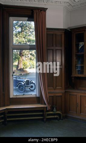 Austin Seven Tourer bei Lickey Grange, dem Zuhause von Herbert Austin, wo das Auto 1922 entworfen wurde Stockfoto