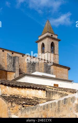 Pfarrkirche Sant Andreu in Santanyí, Mallorca, Mallorca, Balearen, Spanien Stockfoto