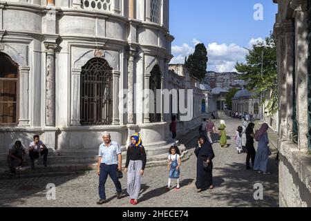 Istanbul, Türkei - 07-06-2016:eine alte Straße im Stadtteil Eyup Stockfoto