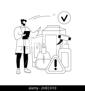 Abstraktes Konzept für Produktsicherheit Vektorgrafik. Stock Vektor