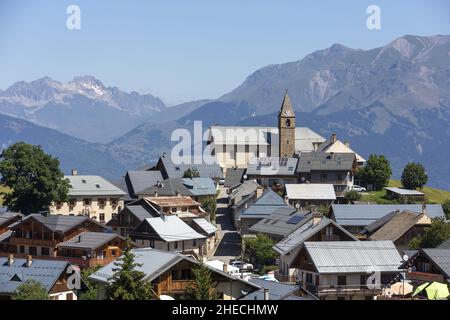 Frankreich, Savoie, Maurienne, Albiez-le-Vieux Stockfoto