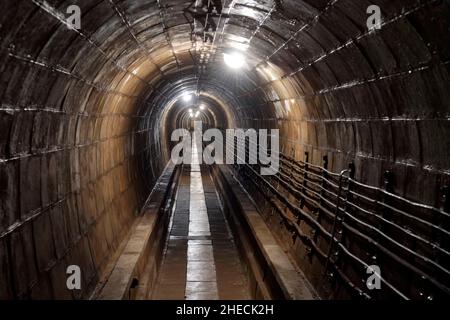 Frankreich, Bas Rhin, Mutzig, Festung Mutzig (Feste Kaiser Wilhelm II.), eiförmige unterirdische Galerie Stockfoto